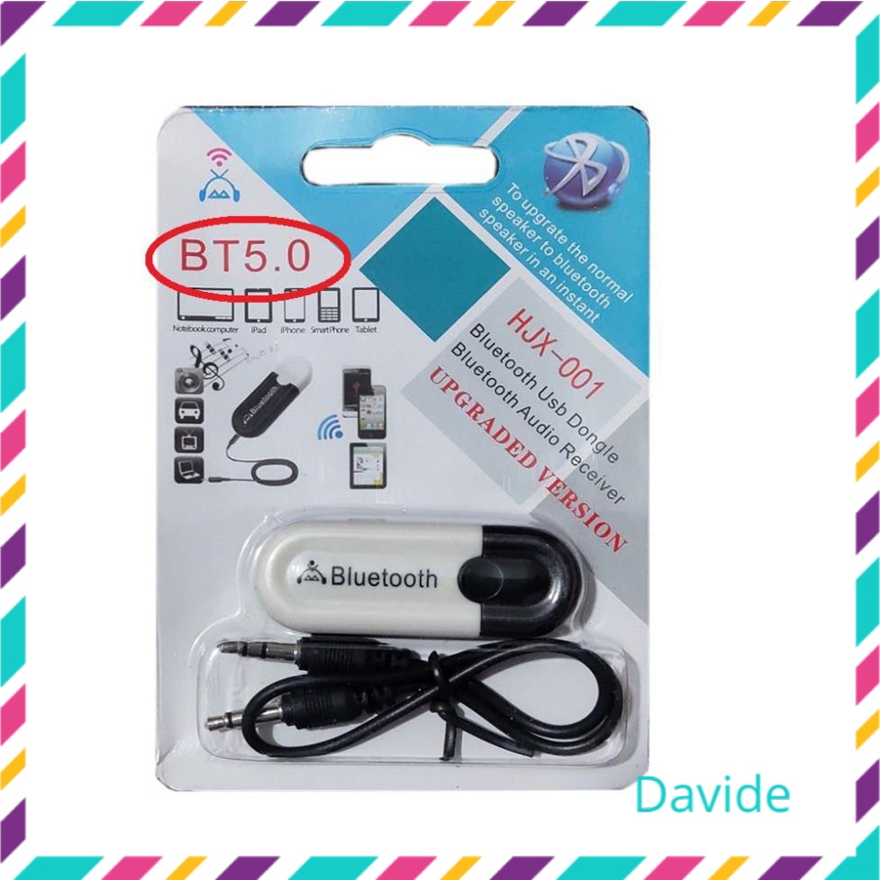 USB Bluetooth DONGLE 5.0 & 4.0 HJX 001 loại 1 không nhiễu - dùng cho loa, amply, mixer, equalizer