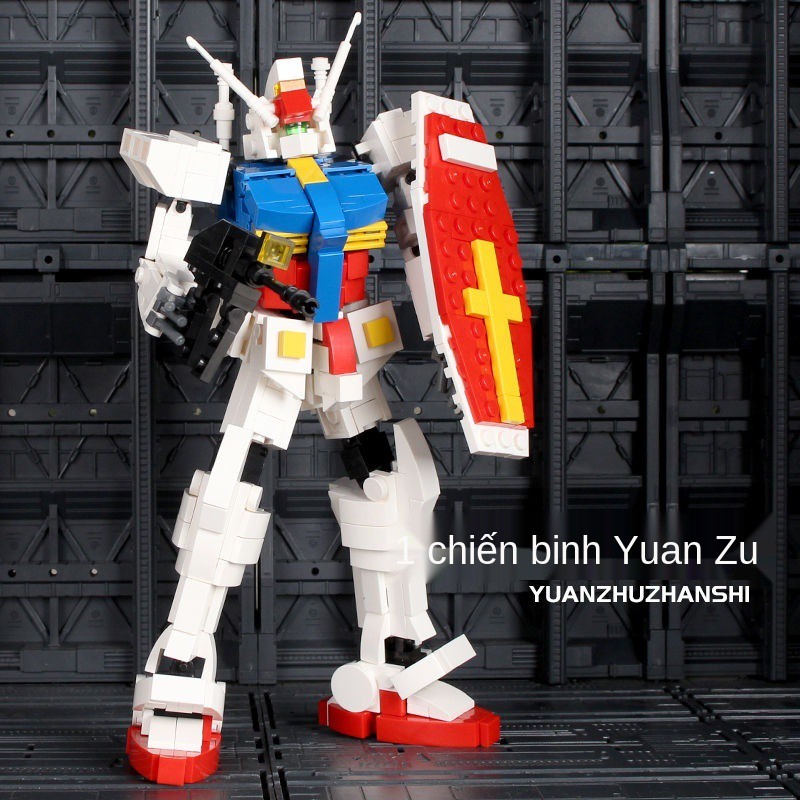 ▽❍Mô hình khối xây dựng Gundam mới và đồ nội thất lắp ráp trò chơi xếp của trẻ em, robot em