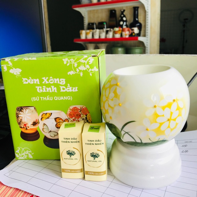 Combo: 1 đèn to+2 tinh dầu 250k