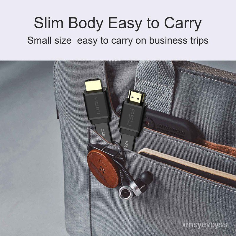 Dây Cáp Phẳng 4K HDMI 2.0 0.5m 1m 2m 3m HD 4K 3D HDMI Cho Máy Chiếu HDTV DVD 1080P