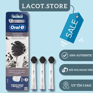 Vỉ 3 đầu bàn chải oral-b braun - charcoal carbon
