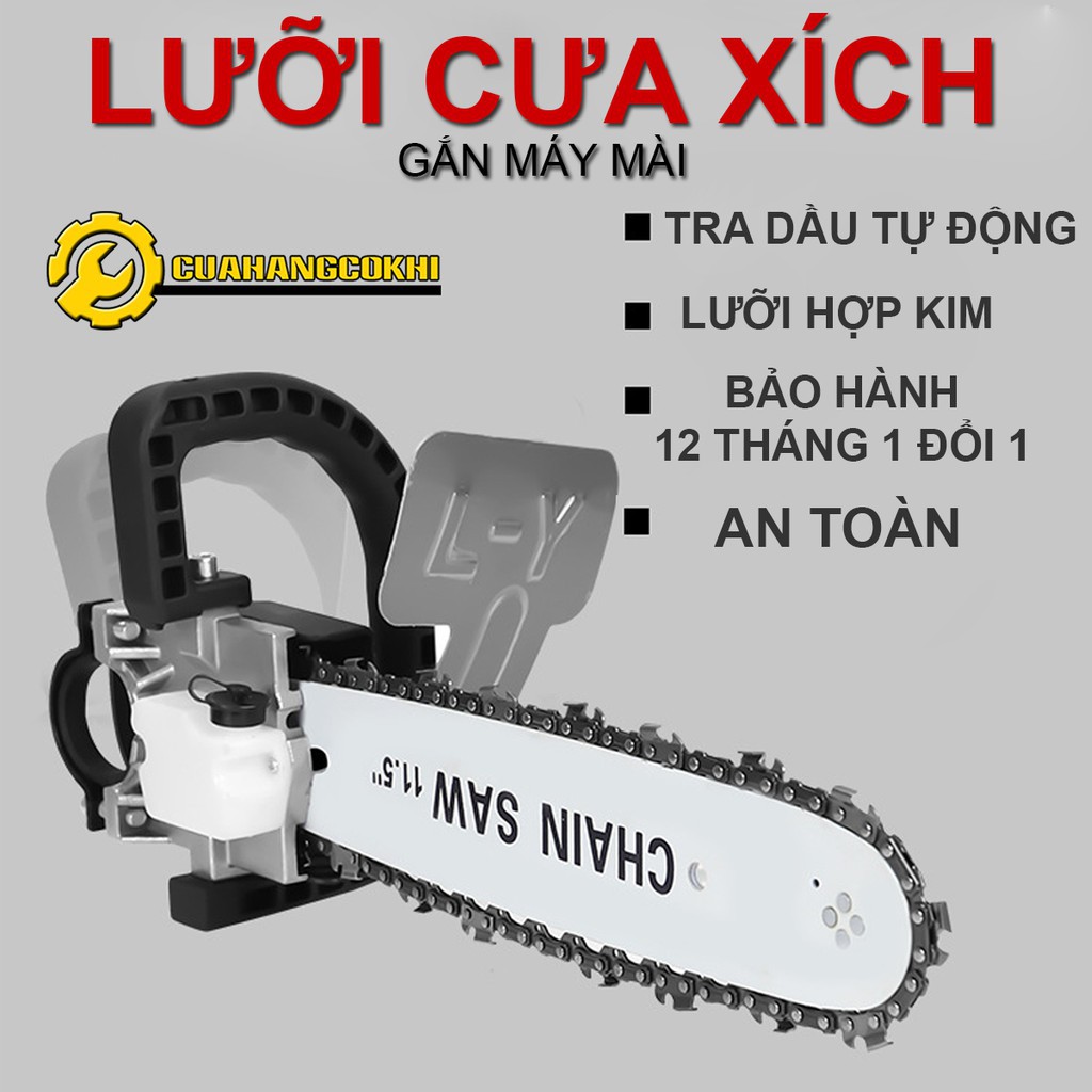 Combo máy mài góc Aotuo + lưỡi cưa xích - máy cưa cầm tay siêu rẻ - cưa cành - cắt gỗ - lưỡi lam cắt gỗ