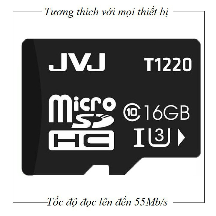 AO Thẻ nhớ JVJ 16G U3 C10 tốc độ cao - dùng cho camera 5 25