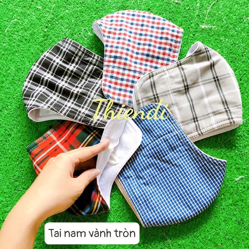 KHẨU TRANG VẢI SỌC CHE TAI Nam Nữ | BigBuy360 - bigbuy360.vn
