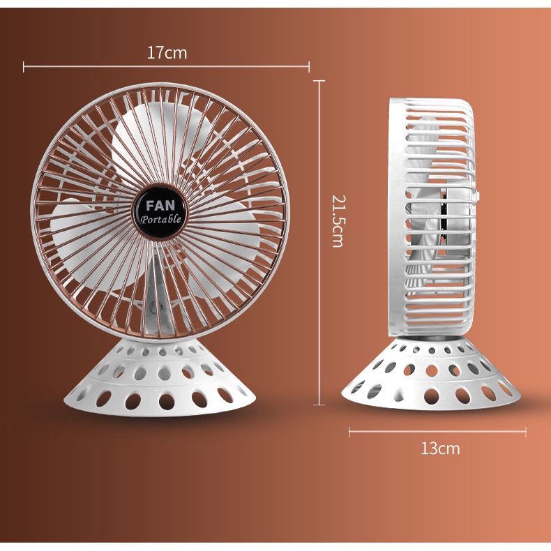 Quạt mini USB để bàn làm việc kích thước lớn cho trẻ nhỏ gia đình văn phòng cắm máy tính ôtô cục sạc dự phòng