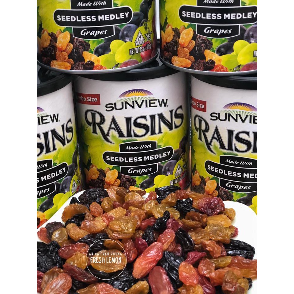 Nho Khô Mỹ Không Hạt Sunview Raisins 425g (Nho Thập Cẩm)- DATE:05.222- HẠT TO ĐỀU- CHÍNH HÃNG | BigBuy360 - bigbuy360.vn