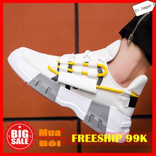 Giày thể thao sneakers có dây nhựa vàng