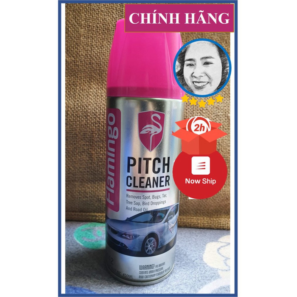 Flamingo - Bình Xịt Tẩy vết bẩn bề mặt sơn, băng dính, kim loại, nhựa Đường F012 450ml - Sáng Bóng Như Mới - chất lượng 