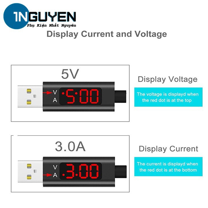 Cáp Sạc Nhanh 3A Có màn hình LED thông số Tương thích Iphone, Samsung, Oppo, TypeC...
