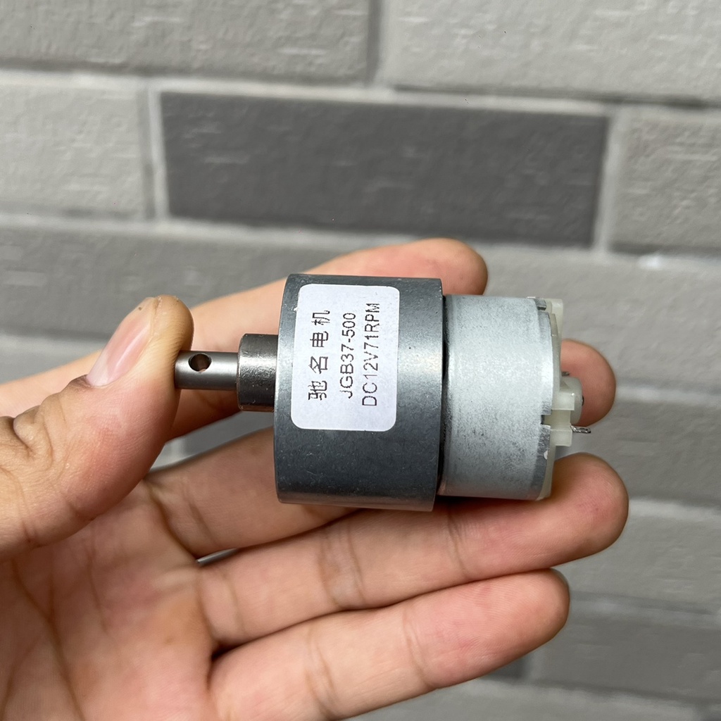 Động cơ giảm tốc GB37-520 DC12V tốc độ 71 vòng/phút hộp số full kim loại