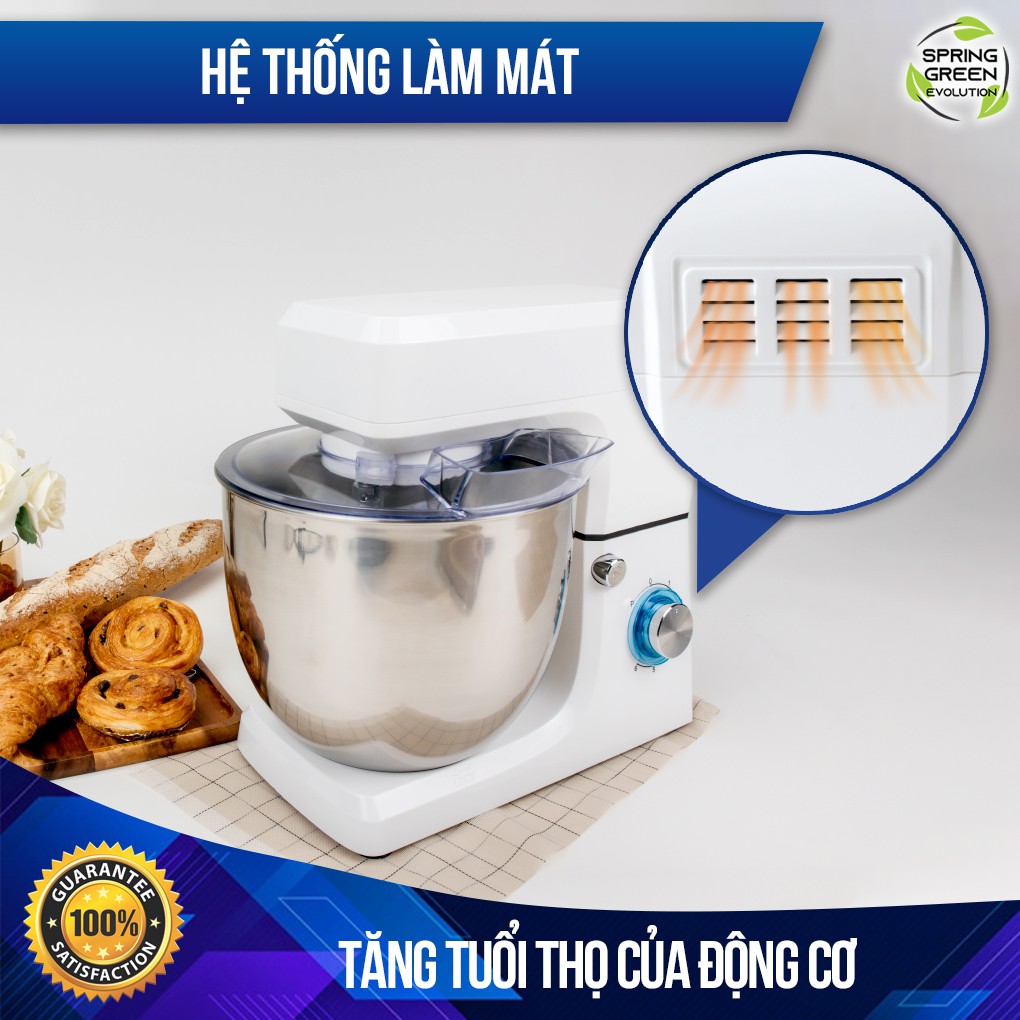 Siêu Phẩm Máy Trộn MIXER 10L Trộn, Đánh Trứng, Nhồi Bột All in One. Tặng 3 Đầu Trộn Với 6 Chế Độ. Hàng Nhập Khẩu SGE