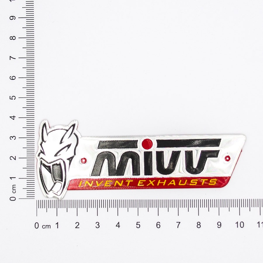 Set 2 miếng Sticker metal dán bô xe Sticker Factory - Chủ đề Mivv Exhaust