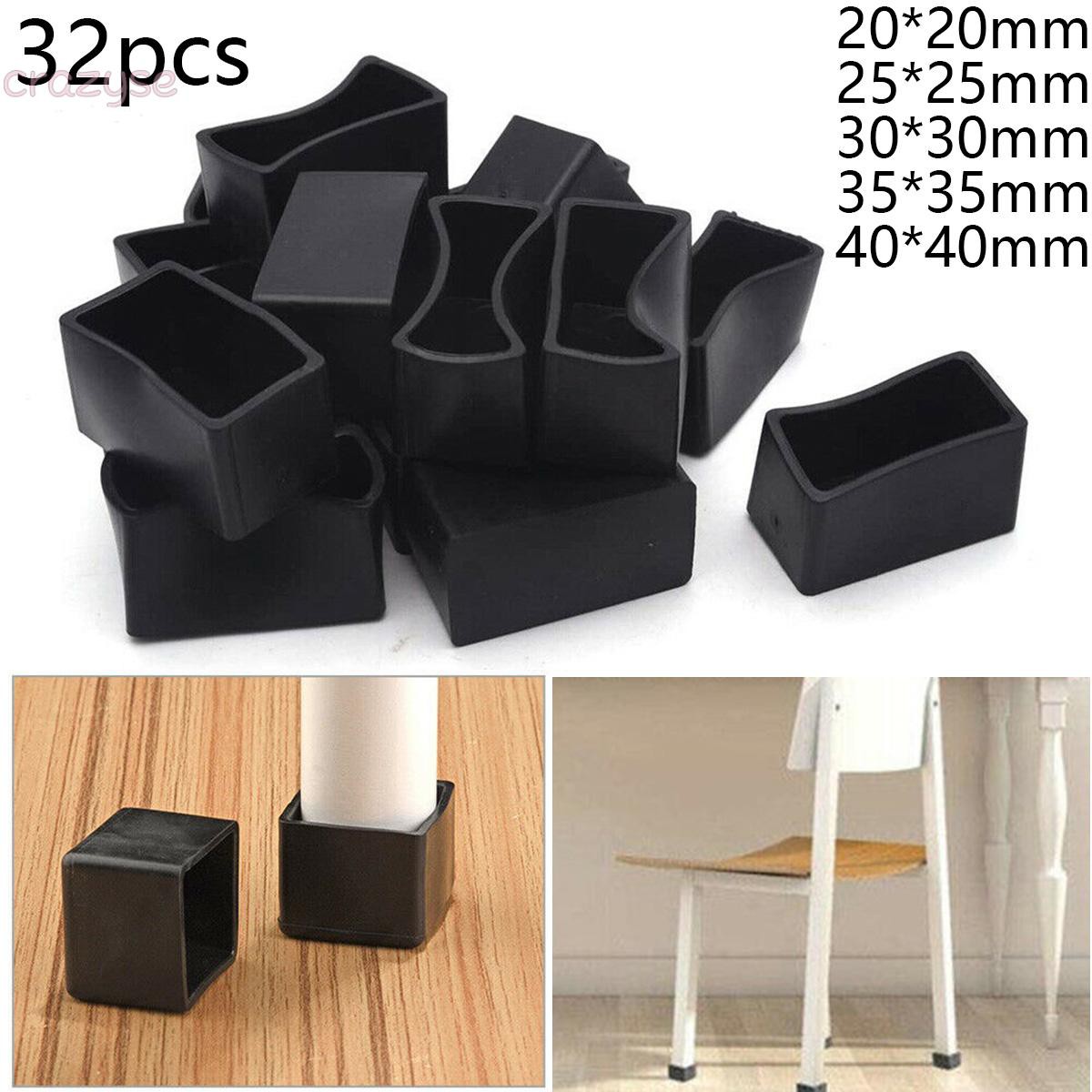 Set 32 Miếng Đệm Chân Ghế Sofa / Bàn Bằng Eva Màu Đen Chống Trượt Tiện Dụng