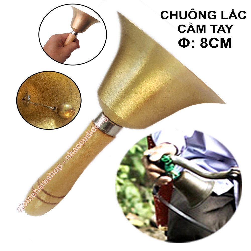 Chuông lắc cầm tay noel thông báo gây chú ý mọi người có clip thực tế âm thanh