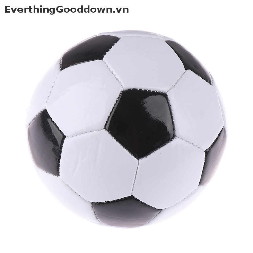 Everthinggooddown 1 Quả Bóng Đá Bằng Nhựa PVC Size 2 Màu Trắng Đen Cổ Điển Cho Bé