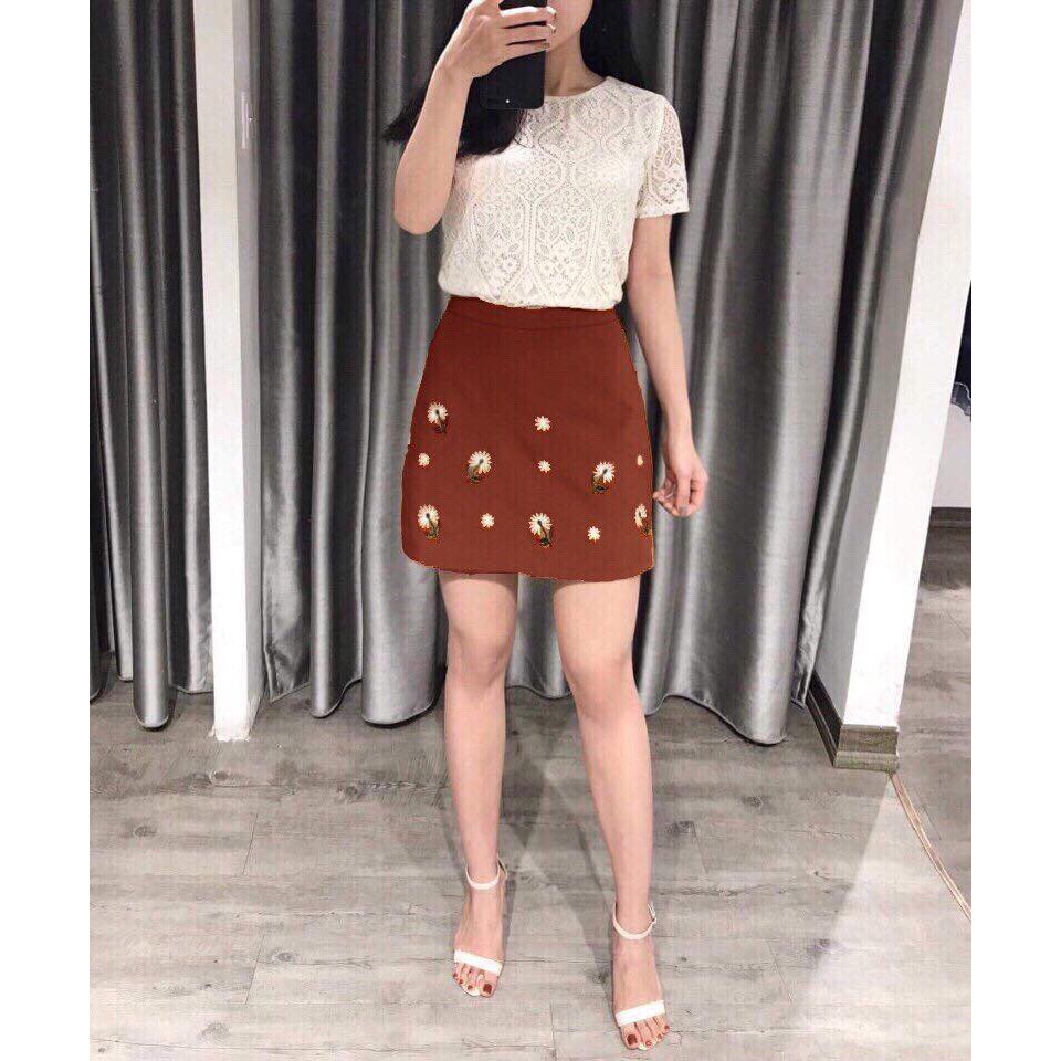 CHÂN VÁY THÊU HOA