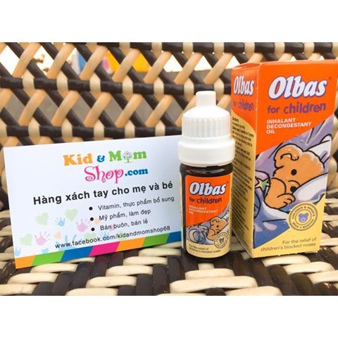 Tinh dầu xông mũi ,trị ngạt cho bé Olbas for Children