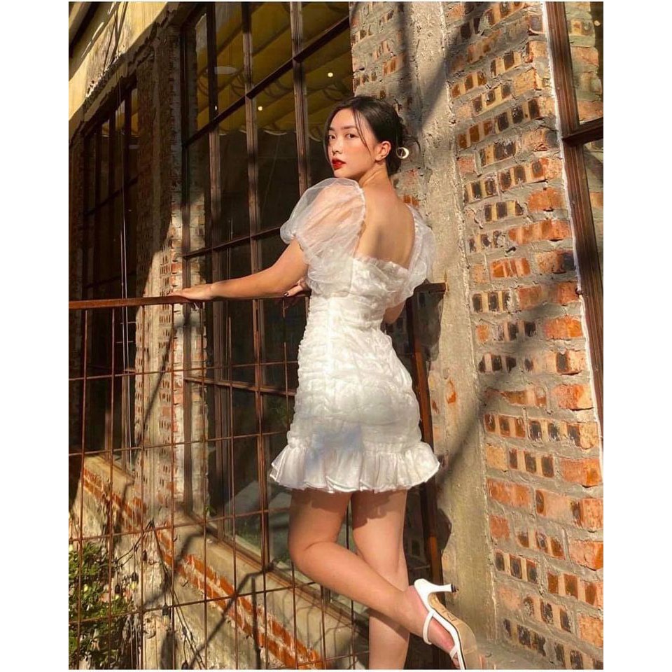 ĐẦM TRẮNG VOAN TAY BỒNG - CHIC DRESS | BigBuy360 - bigbuy360.vn