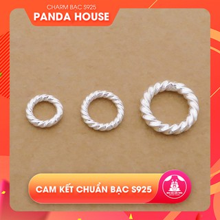 Charm bạc s925 khoen tròn dạng xoắn - Panda House