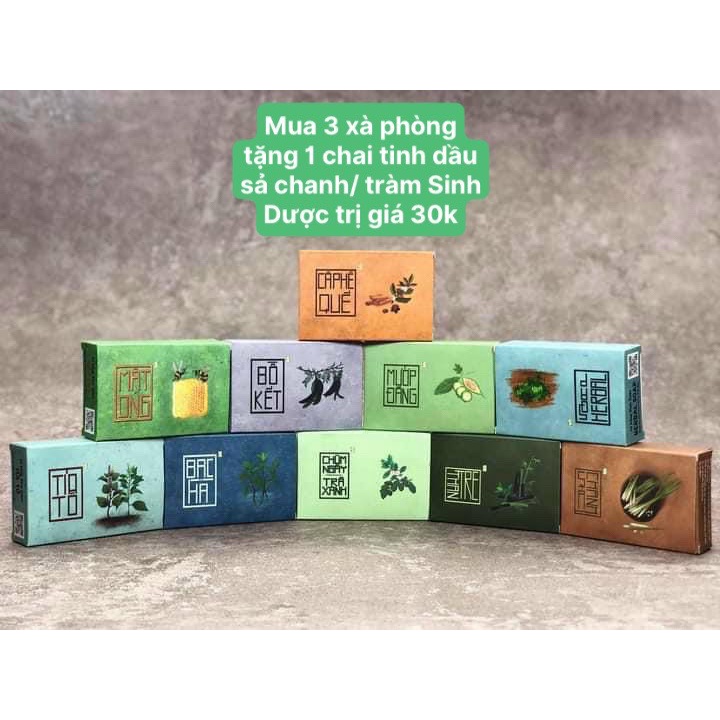 Soap Xà phòng (bông) &amp; Tinh dầu của HTX Sinh Dược - Sản phẩm thảo mộc Handmade (mật ong, mướp đắng, sả chanh, bạc hà...)