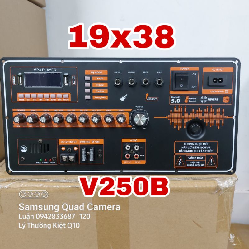 Mạch Loa Kéo 40 Đôi Reverb DSP V250B 19x38 Nguồn Xuyến