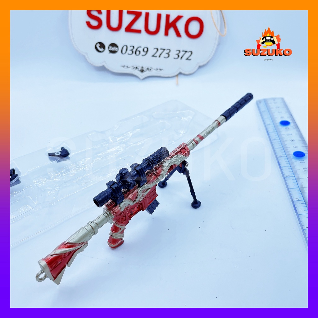 Mô hình súng pubg kim loại lắp ráp SKS Spy in Ancient City dài 20cm mô phỏng giống thật trong game