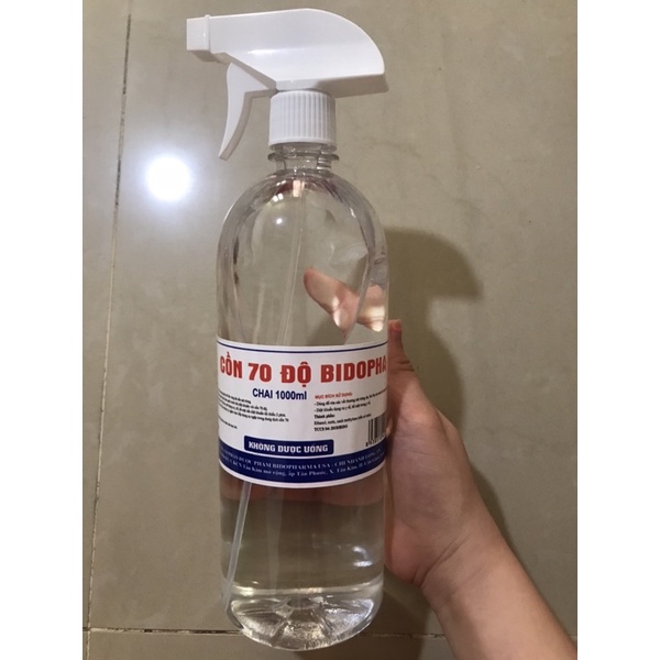 Cồn 70 Độ Bidopha Chai 1000ml Có Vòi Xịt Sát Khuẩn | BigBuy360 - bigbuy360.vn