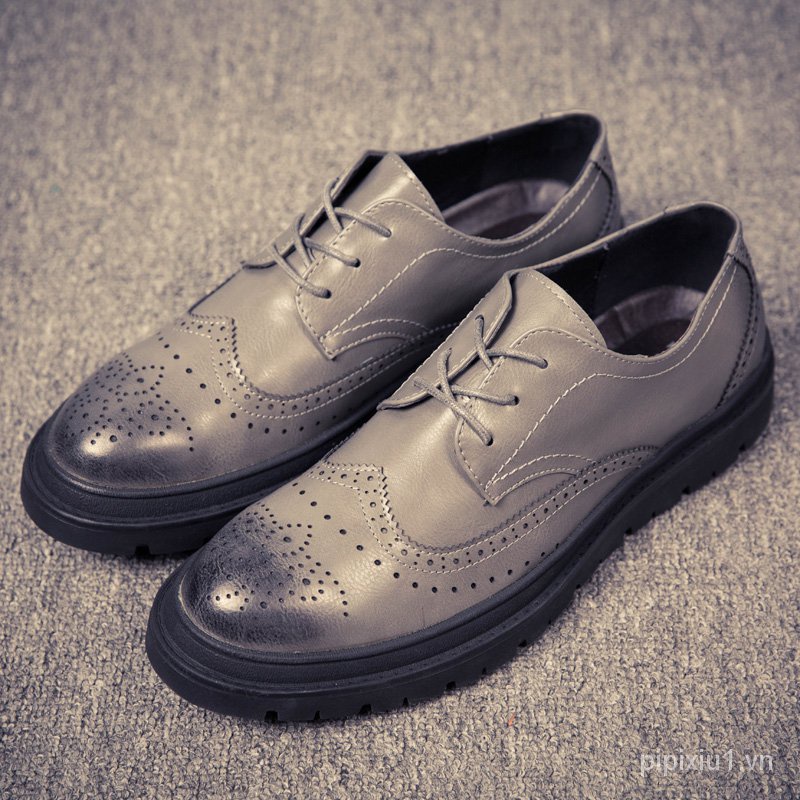 New Men Brogue Leather Shoes Men Wedding Oxfords Men Shoes Luxury Dress Formal Shoes c6wQ