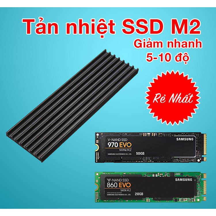 Tản nhiệt cho ổ cứng SSD M2 NVme SATA 2280mm Heat sink