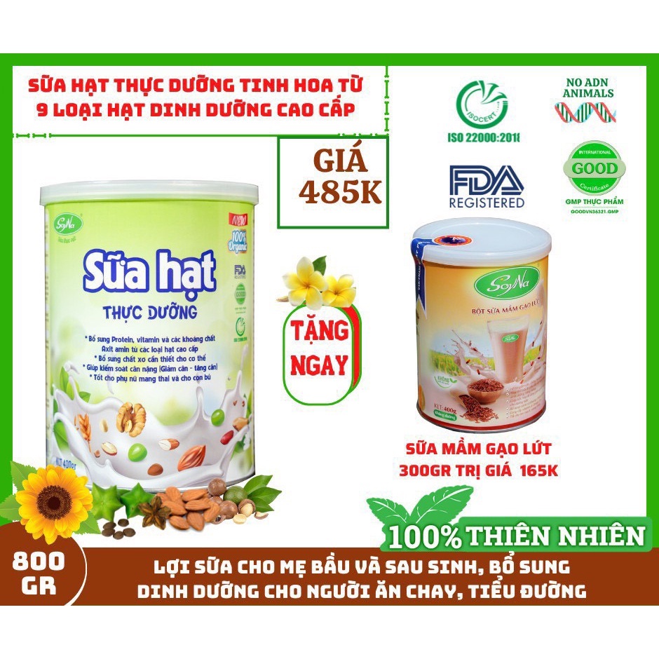 Sữa Hạt Thực Dưỡng SoyNa 800g