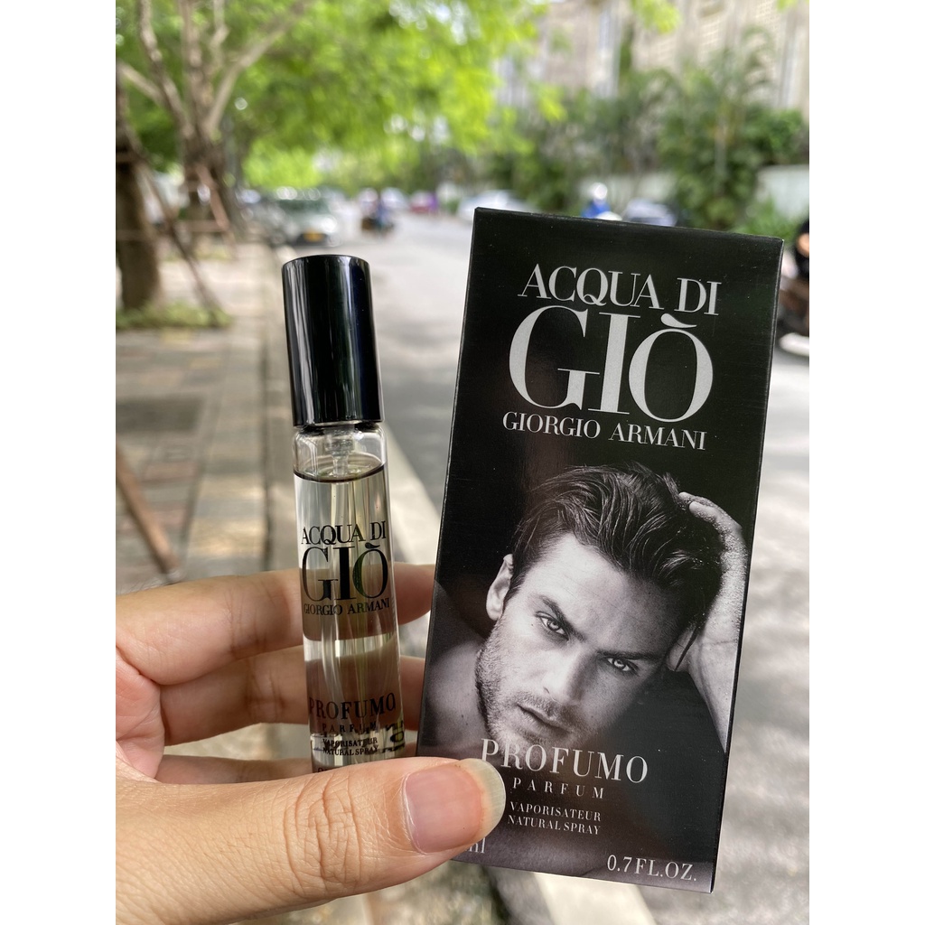 Nước hoa nam mini Acqua DiGio đen 20ml hương thơm mạnh mẽ quyến rũ Aqua DiGio