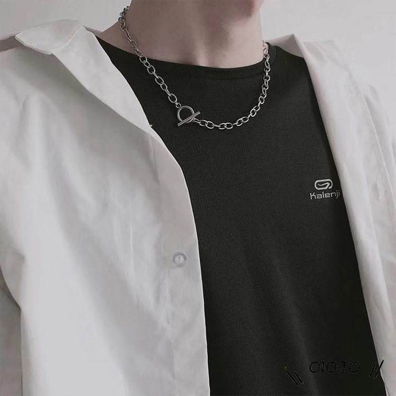 Vòng cổ choker gắn khóa hình chữ Ot thời trang punk Bohemia sành điệu cho nữ