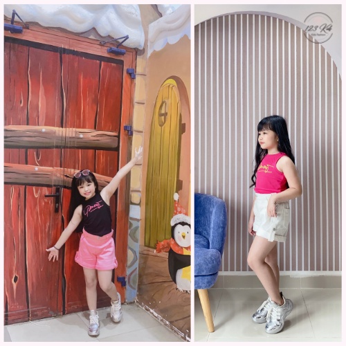 Áo Thun Ba Lỗ - 2 Màu Đen & Hồng - Chất Cotton Mát - Đi Chơi Đi Học Đều Thích - [GIÁ ƯU ĐÃI + SHIP NHANH]