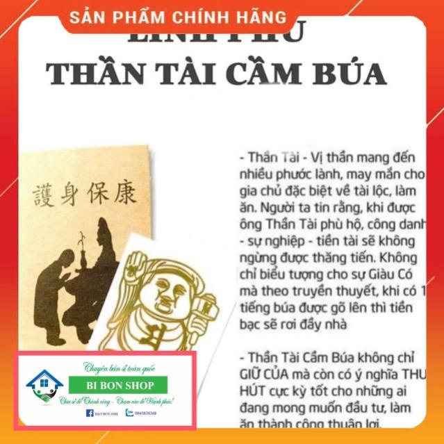 Miếng Dán Trang Trí Điện Thoại Bằng Kim Loại - Thần Tài Cầm Búa