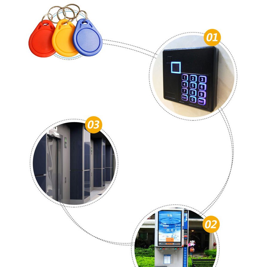 Thẻ từ RFID móc khóa, tần số 125 Khz