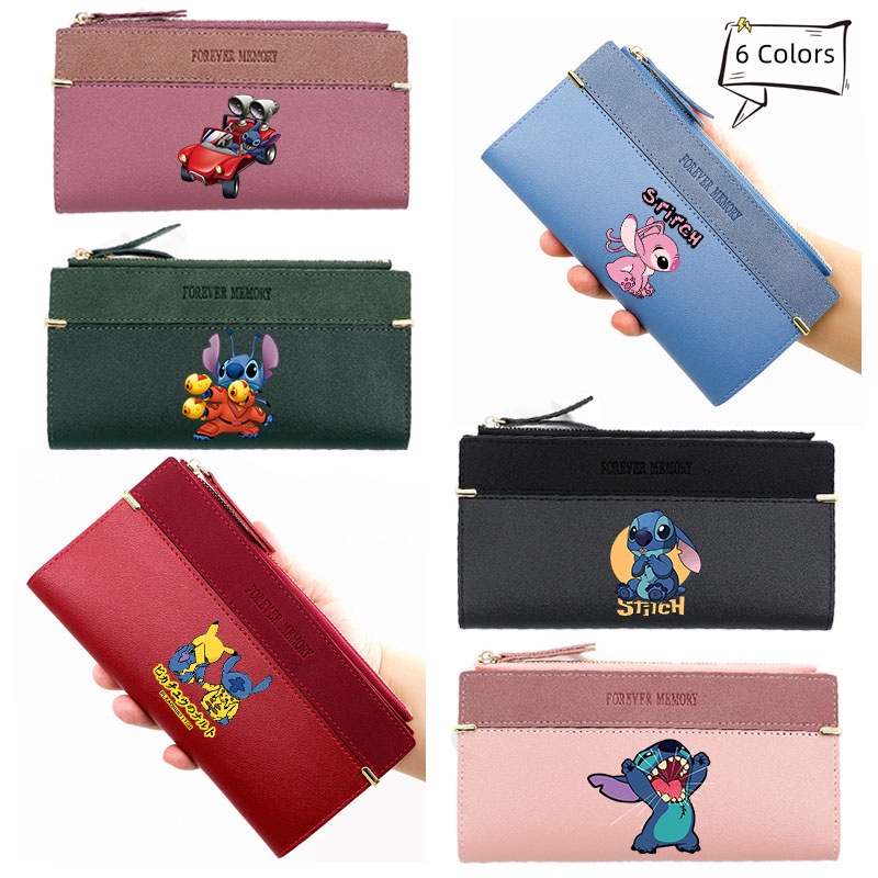 Ví Stitch Cho Nữ Ví Đựng Tiền Xu Ví Dễ Thương Cho Nam Ví Dài Đựng Thẻ Ví