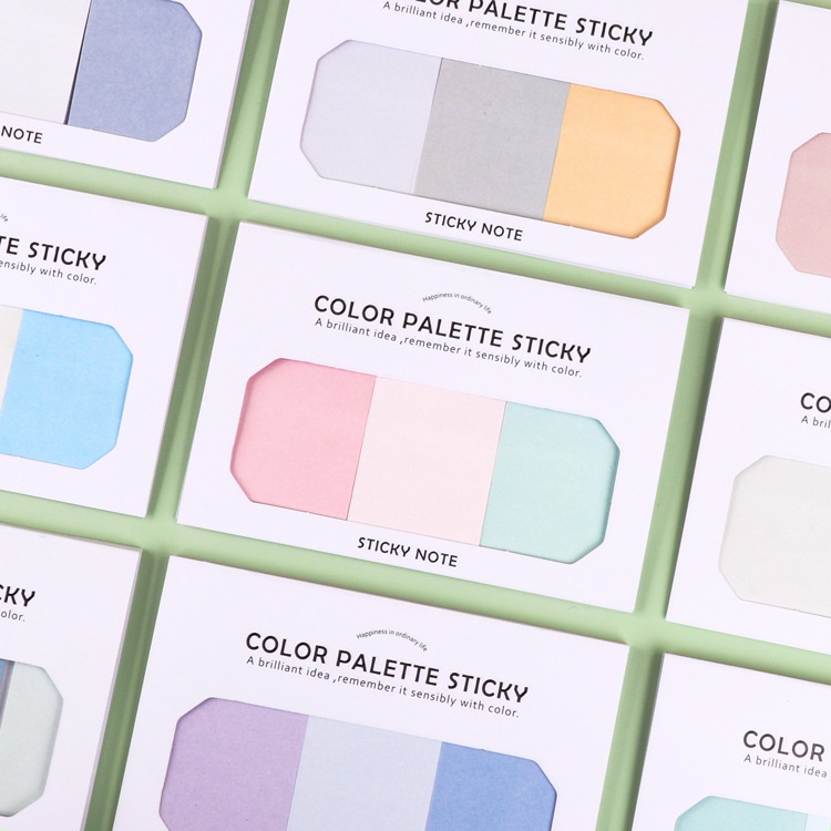 Set note ghi chú sáng tạo, nhãn dán gradient màu pastel nhẹ nhàng
