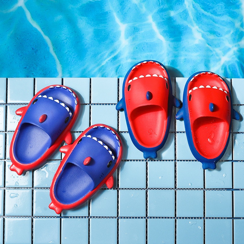 Dép Sandal Ttc003 Hình Cá Mập Nhiều Màu Đế Mềm Chống Trượt Dành Cho Bé