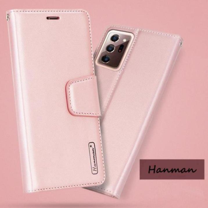 Bao da dạng ví Samsung Galaxy Note 20 / Note 20 ultra hiệu Hanman cao cấp, ngăn đựng thẻ ATM tiền tiện lợi