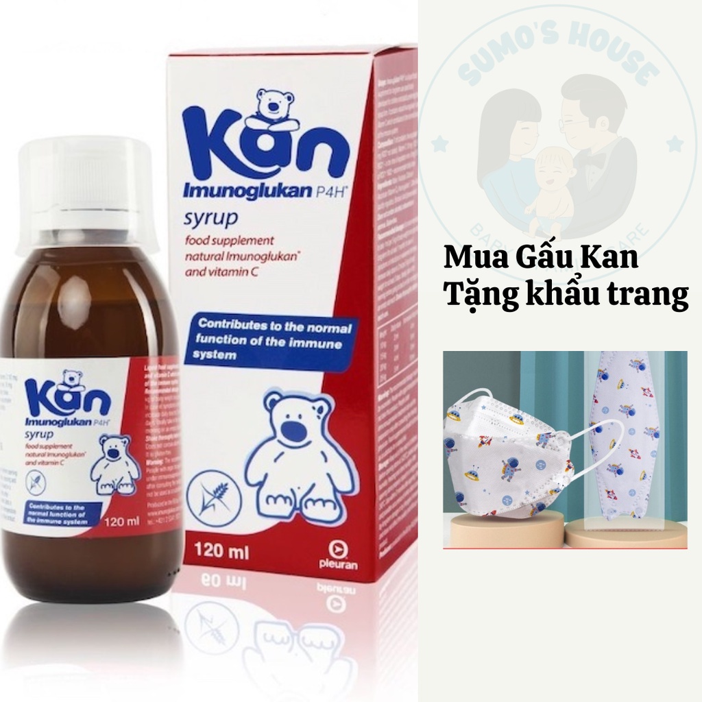 Siro gấu Kan Imunoglukan P4h - Tăng Cường Sức Đề Kháng Cho Bé- nhập khẩu từ Slovakia