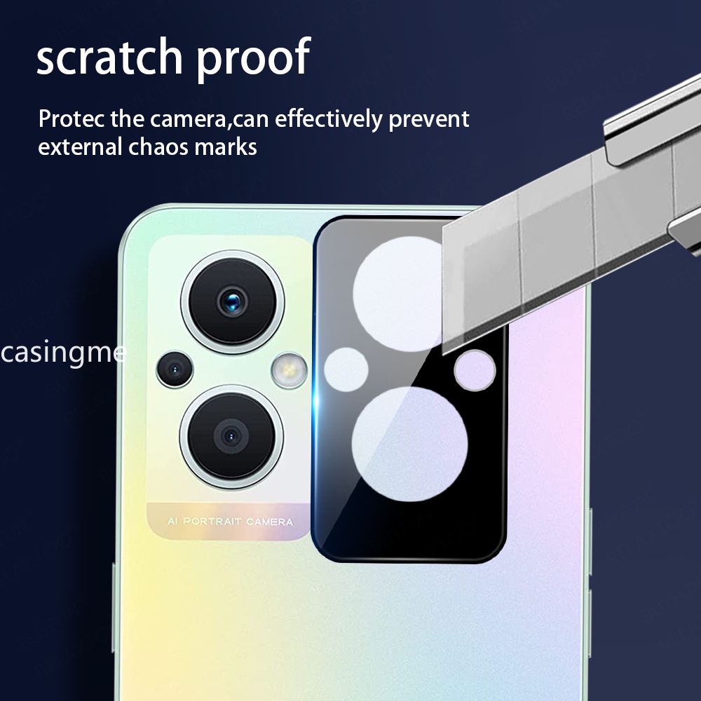 Ốp Điện Thoại Kính Cường Lực 3D Bảo Vệ Camera Cho Oppo Reno7 Reno 8 7 Z 5G 7 Pro 6 7Pro 7Z 4G 5G