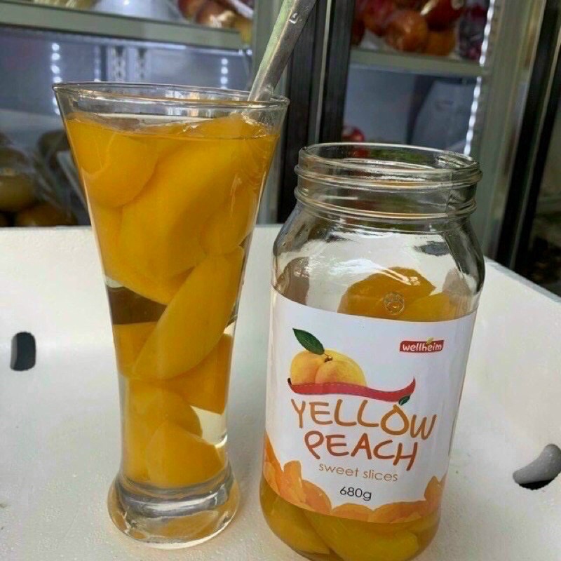 Đào Ngâm Yellow Peach  lọ 680g