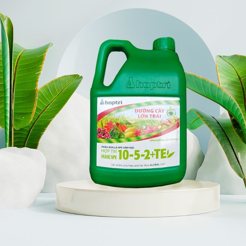 Phân bón NPK SINH HỌC 10-5-2+TE HỢP TRÍ 5 LÍT