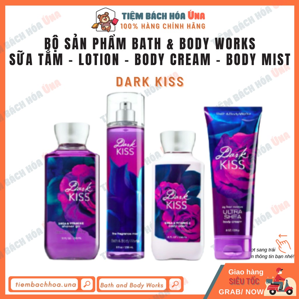 [Bill US] Dark Kiss | Bộ Sản Phẩm sữa tắm dưỡng thể xịt thơm toàn thân Bath and Body Works (BBW)