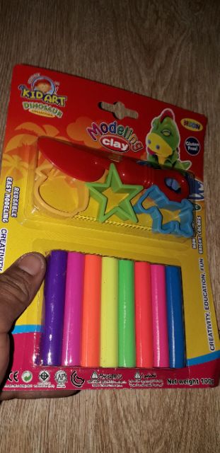 Sét 8 thanh đất sét nặn và khuôn loại 100g