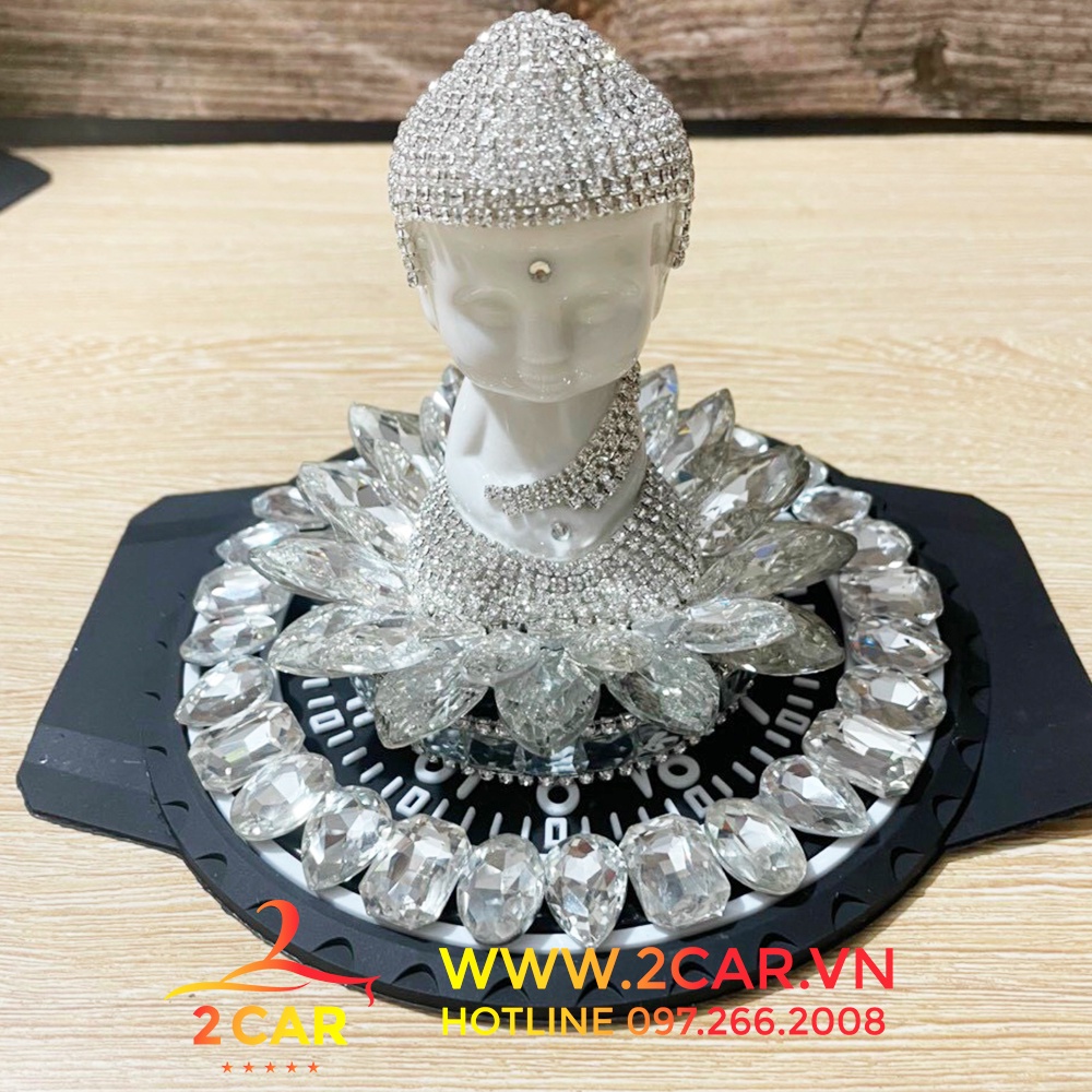 Tượng Phật Thích Ca Đính Đá Tọa Đài Sen Đá, Trang trí taplo xe ô tô
