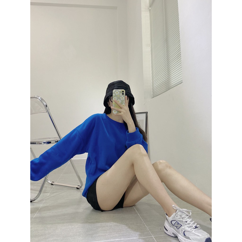 Áo Nữ, Áo Nỉ Form Rộng, Áo Sweater Trơn Nỉ Form Rộng 4 Màu Xinh Xắn (Kèm Ảnh Thật). | BigBuy360 - bigbuy360.vn