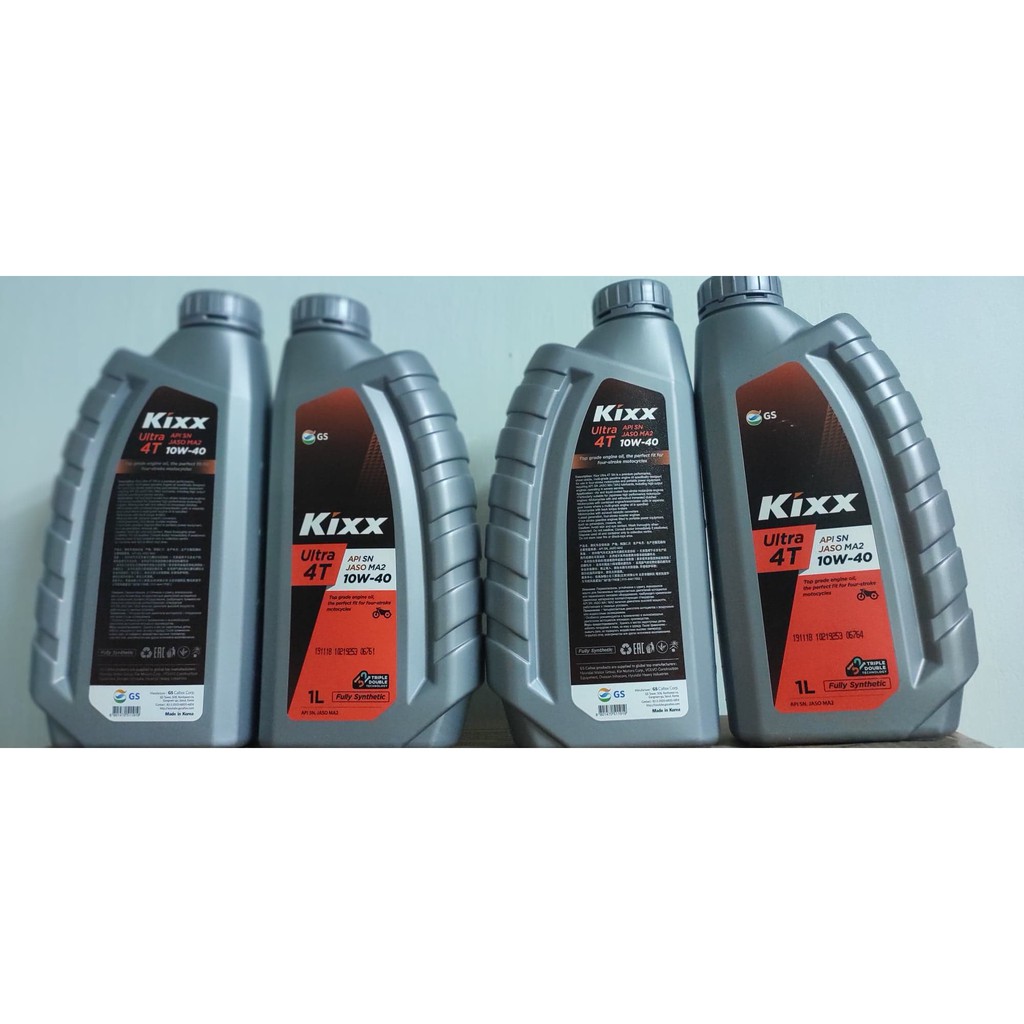 COMBO 4 BÌNH NHỚT KIXX XE SỐ 10W40- 1L
