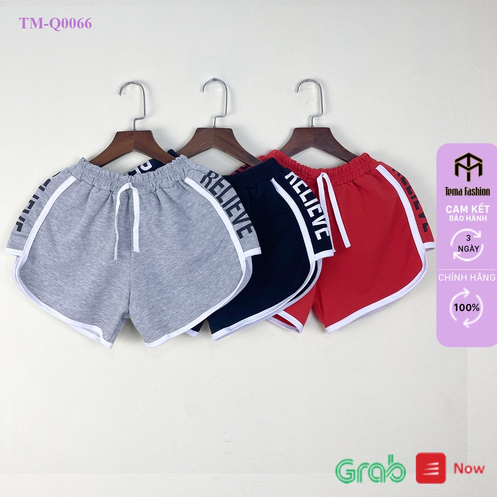 Quần đùi short nữ TEMA cotton cao cấp  - quần sooc nữ thể thao mặc ở nhà đi tập chất cực mắt năng động thoải mái