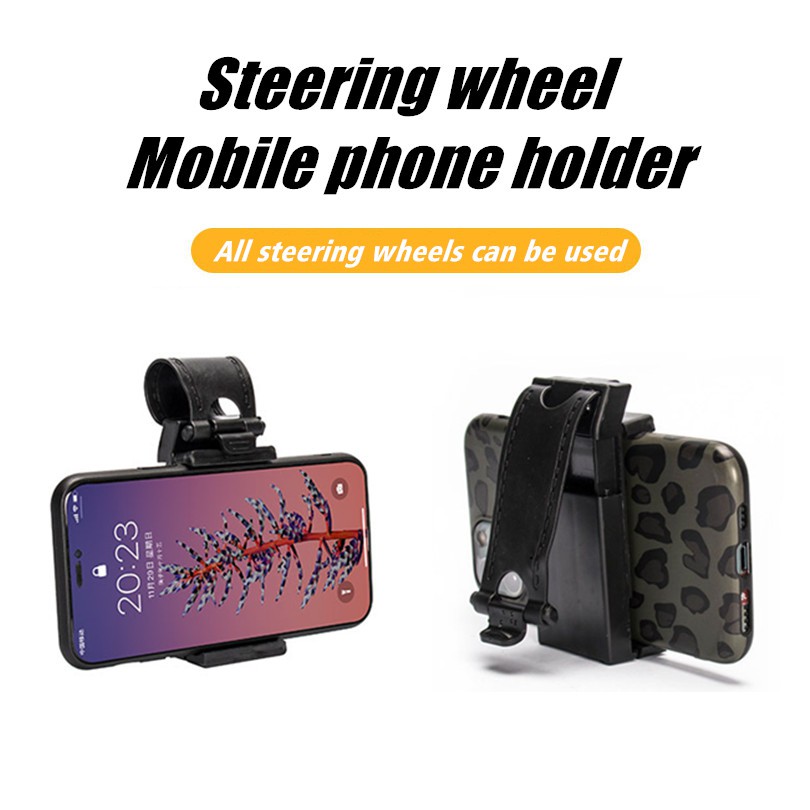 Giá đỡ điện thoại di động bằng cao su, có thể sử dụng trên vô lăng ô tô